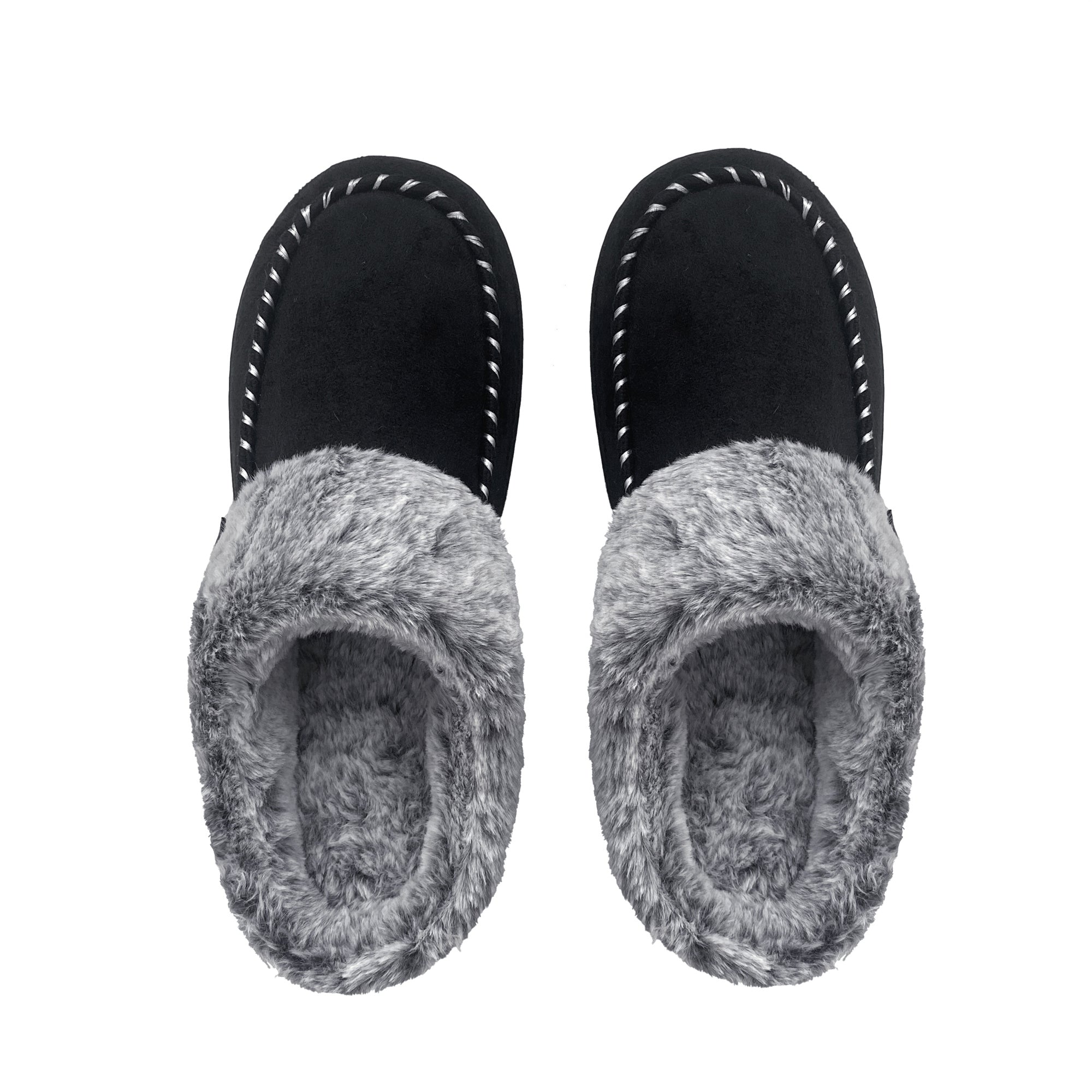 FREISTERN Women's Fuzzy House Slipper Warm Scuff Memory Foam Slip on Indoor Outdoor House Shoes