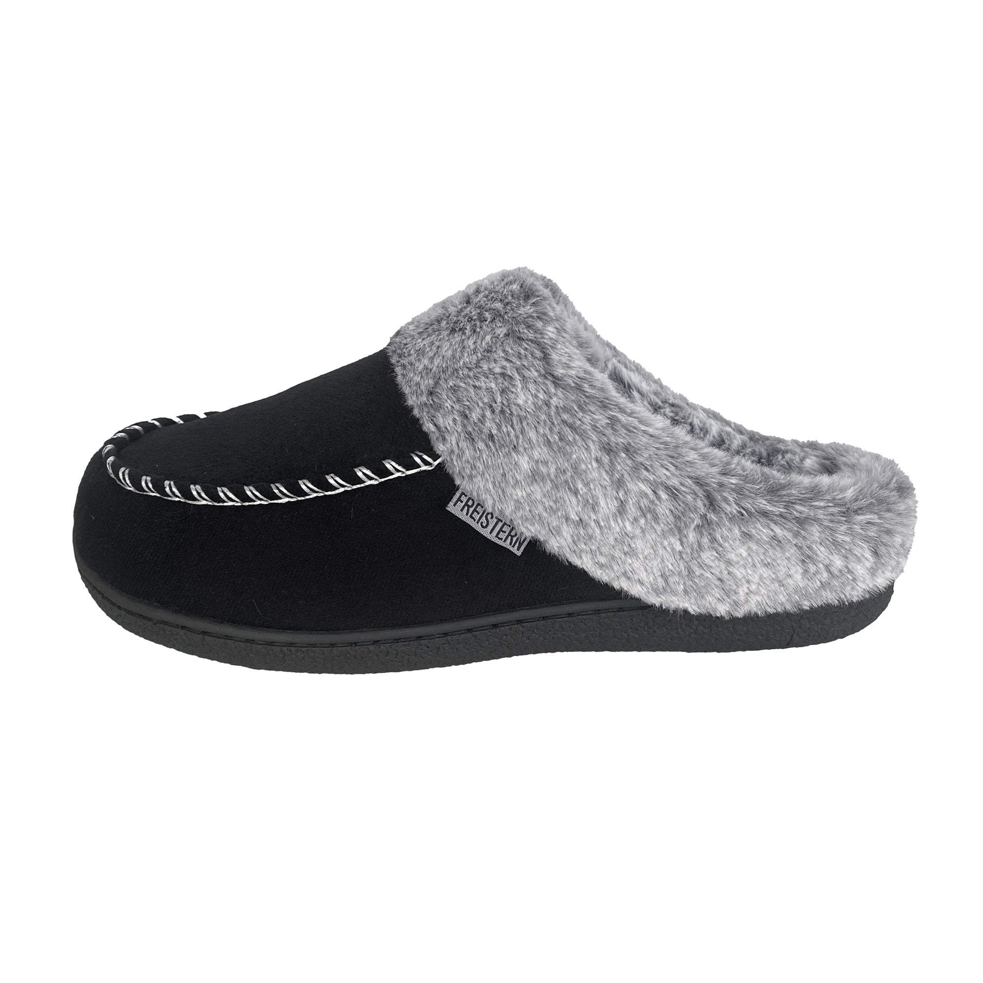 FREISTERN Women's Fuzzy House Slipper Warm Scuff Memory Foam Slip on Indoor Outdoor House Shoes