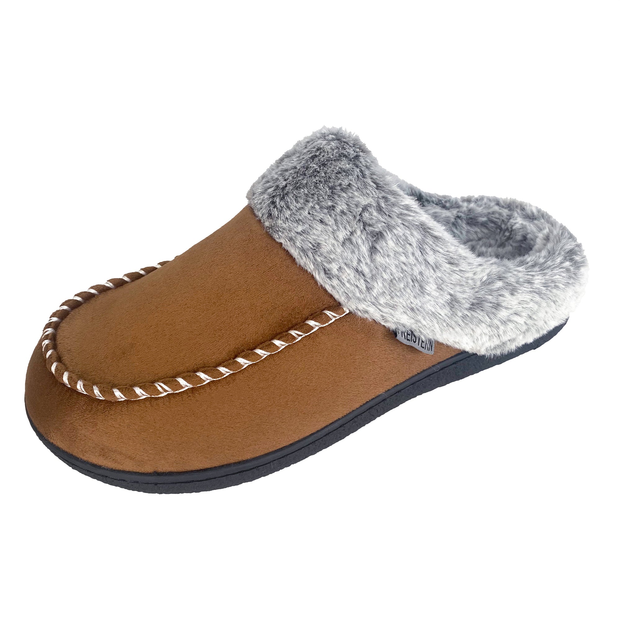 FREISTERN Women's Fuzzy House Slipper Warm Scuff Memory Foam Slip on Indoor Outdoor House Shoes