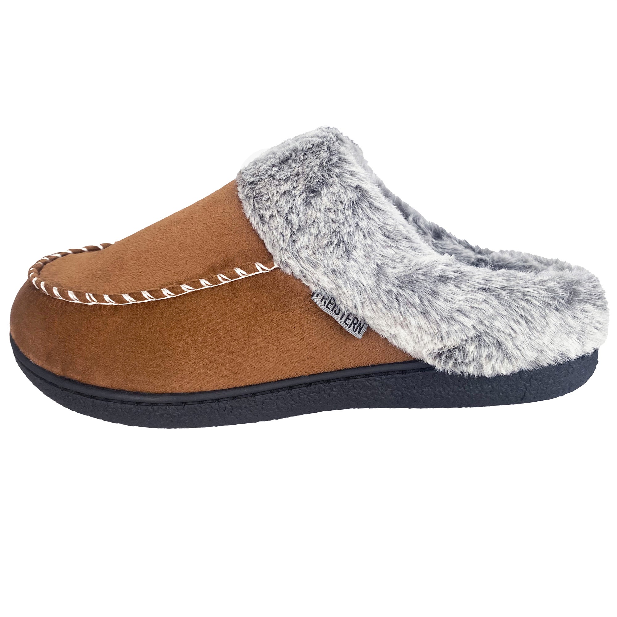 FREISTERN Women's Fuzzy House Slipper Warm Scuff Memory Foam Slip on Indoor Outdoor House Shoes