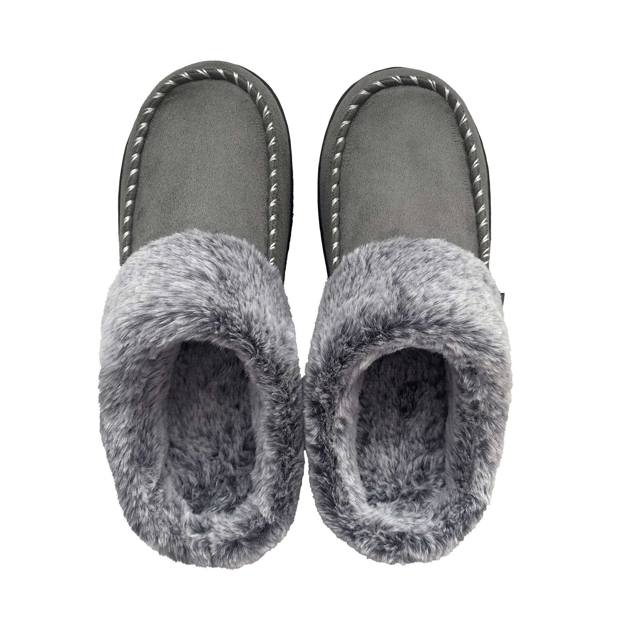 FREISTERN Women's Fuzzy House Slipper Warm Scuff Memory Foam Slip on Indoor Outdoor House Shoes