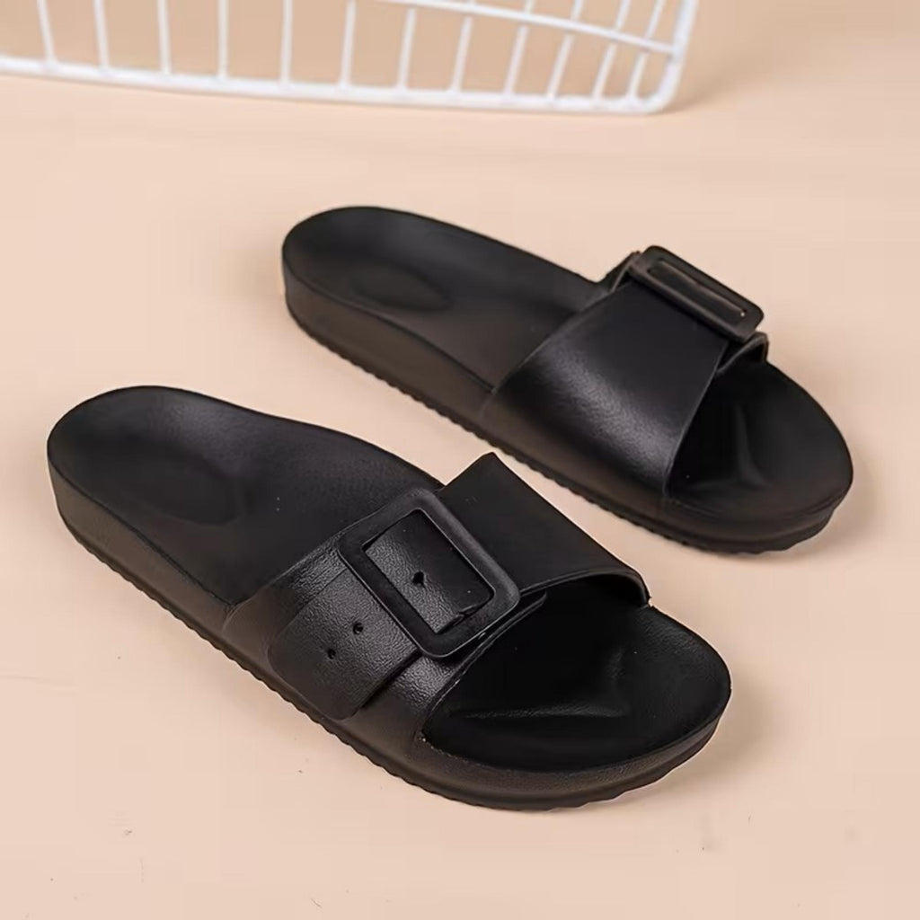 FREISTERN Women's EVA Slide Sandals One Buckle Adjustable Sandals