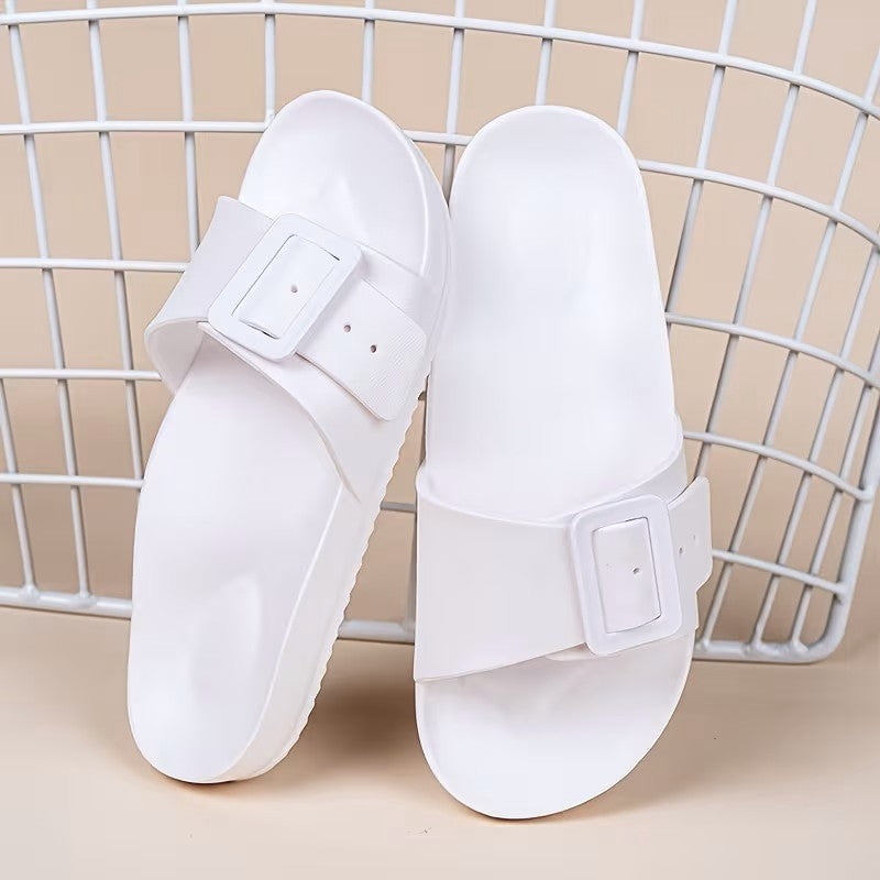 FREISTERN Women's EVA Slide Sandals One Buckle Adjustable Sandals