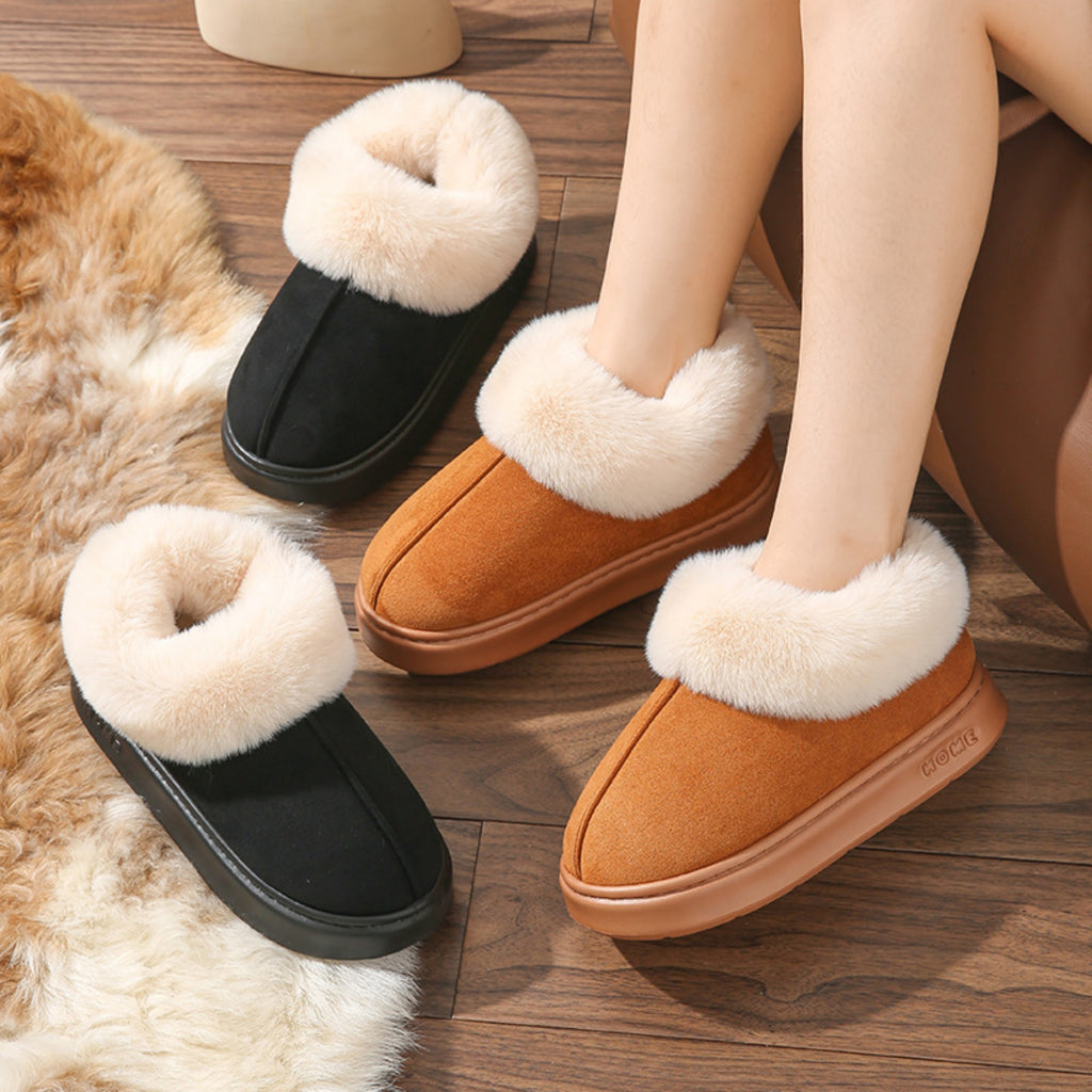 FREISTERN Women's Fuzzy Bootie Slippers Comfortable House Shoes for Indoor Outdoor