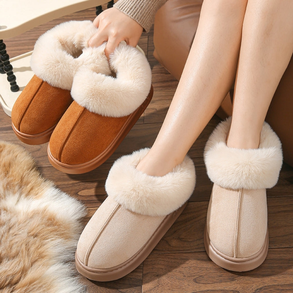 FREISTERN Women's Fuzzy Bootie Slippers Comfortable House Shoes for Indoor Outdoor
