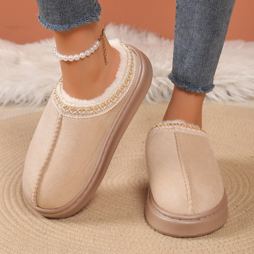 FREISTERN Women's Fuzzy EVA Slippers with Thick Sole and Memory Foam